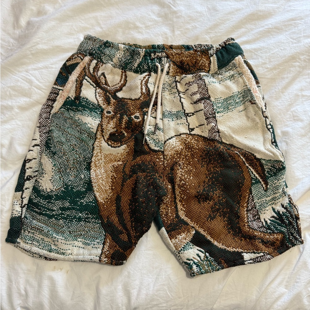 Vintage rework tapestry shorts